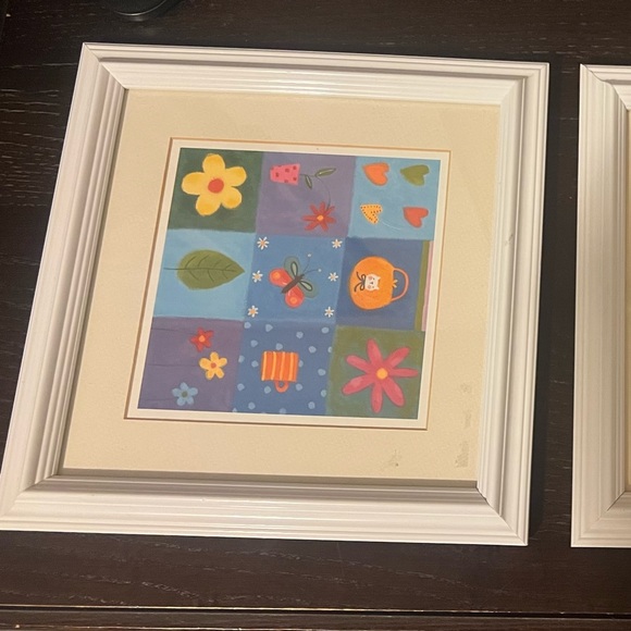 Art and Design 12x12 White Modern Frames and Art Print Butterflies and Blooms - Picture 3 of 7